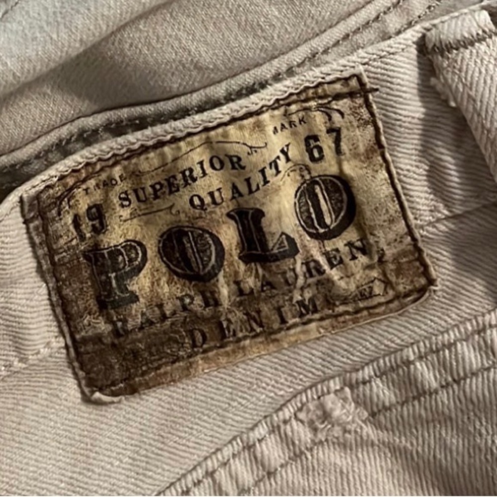 🏇POLO Jeans Ralph Lauren 32x32 Mammoth Bone color 100% cotton Quality stitching